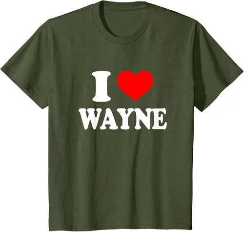 Vista 9 de Wayne - Camiseta I Heart Wayne - I Love Wayne, Negro, S