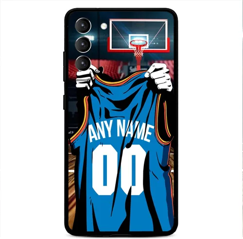 Vista 11 de Nombre y número personalizados – Atlanta Basketball Jersey – Funda de silicona líquida para Samsung Galaxy S26 S25 S24 S23 S22 S21 Plus S20 + Ultre