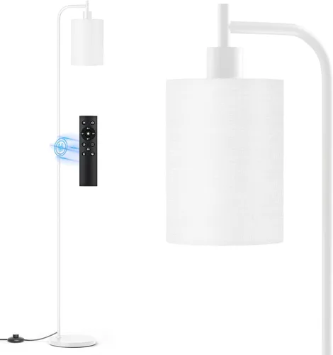 Vista 9 de SIBRILLE Lámpara de pie con pantalla de lino, lámpara de pie alta regulable con control remoto y 3 temperaturas de color, lámparas de pie modernas
