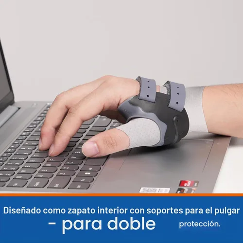 Vista 5 de Muñequera de pulgar con funda de compresión (2 PIEZAS) para alivio del dolor de artritis, protector de soporte, guante interior de férula de espiga