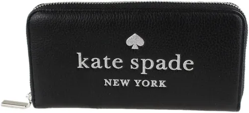 Vista 2 de Kate Spade New York negro, plateado (Glitter on Large Continental Wallet in BlackSilver), plateado, Cartera grande