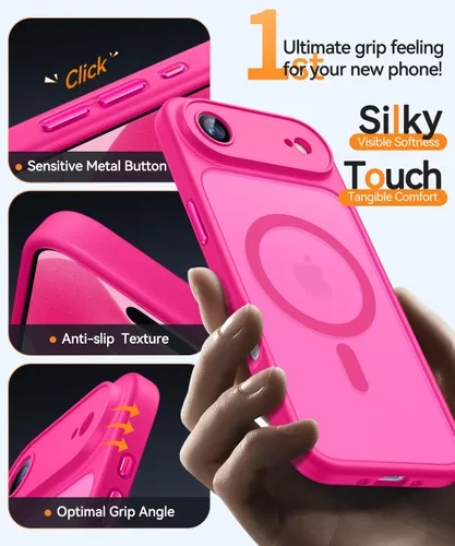 Vista 200 de CANSHN Funda magnética compatible con iPhone Air (6.5 pulgadas), mejorada [protección completa de la cámara] [compatible con Magsafe]