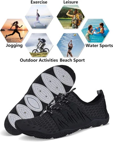Vista 6 de Wyhan - Zapatos de agua para hombre y mujer, secado rápido, calcetines acuáticos, zapatos de buceo para playa, natación, surf, piscina, yoga