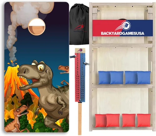 Vista 44 de CornholeGamesUSA Pro - Juego de tablas de Cornhole Fabricado en Estados Unidos Abedul báltico 3/4 Sin rebote Patas triples gruesas Dos