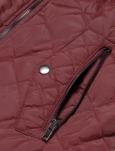 Vista 7 de Allegra K - Chaleco acolchado y ligero, de cuello alto, con cremallera, para mujer