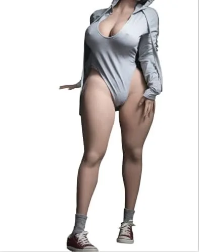 Vista 5 de Muñeca sexual de 64.2 pulgadas con pechos grandes de gelatina y trasero gordo y pies de pie, muñeca de amor realista con articulaciones de esqueleto