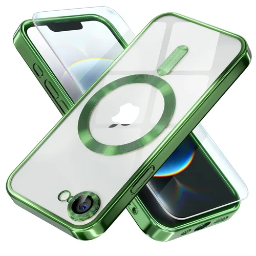 Vista 26 de Misea Funda magnética para iPhone 14 compatible con MagSafe [nunca amarillenta] [protección contra caídas de grado militar] protector completo