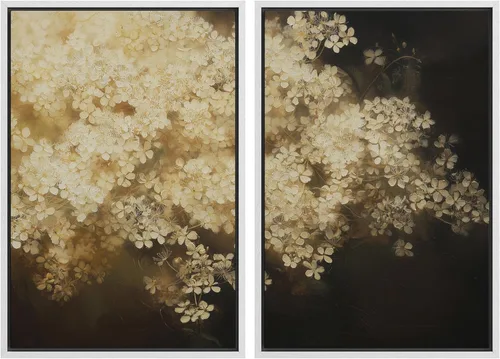 Vista 141 de MUDECOR Lienzo enmarcado para pared, bosque brumoso, reflejos, paisaje tranquilo, ilustraciones modernas, arte decorativo, bohemio, tranquilo/zen