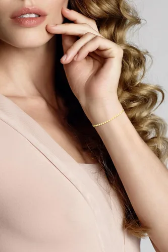 Vista 4 de Miabella Italian 925 Sterling Silver Mirror Link Chain Bracelet for Women amarillo-dorado-chapado-plateado