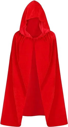Vista 2 de Capa de terciopelo con capucha para niños, disfraz de Halloween, Navidad, disfraz de mago