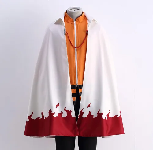 Vista 4 de Ourcosplay Disfraz de Boruto para hombre de Uzumaki 7 capa de Hokage para cosplay