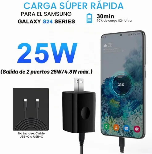Vista 6 de Carga rápida estupenda del puerto de la caja 2 del cargador de la pared del USB C Android del bloque 25W del cargador Dual Plug Power Adapter