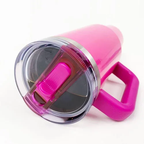 Vista 5 de Paquete de 2 tapas de 30 onzas compatibles con vasos Stanley Quencher Protour, tapa abatible con popote de 30 onzas, tapas de vaso de 30 onzas