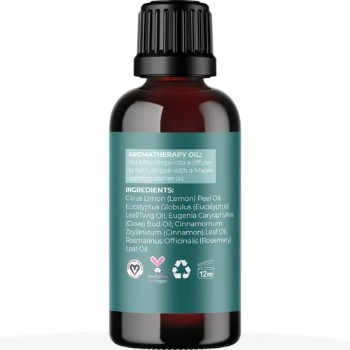 Vista 6 de Breathe Protect and Snooze - Juego de aceites esenciales purificadores para difusor de aromaterapia y baños, aceites esenciales relajantes