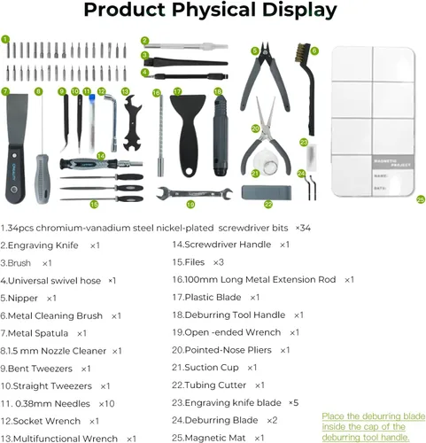 Vista 6 de Creality Ender 3 V3 SE Paquete de impresora 3D con kit de herramientas de impresora 3D, 74 piezas de herramientas de impresión 3D Kit de envoltura