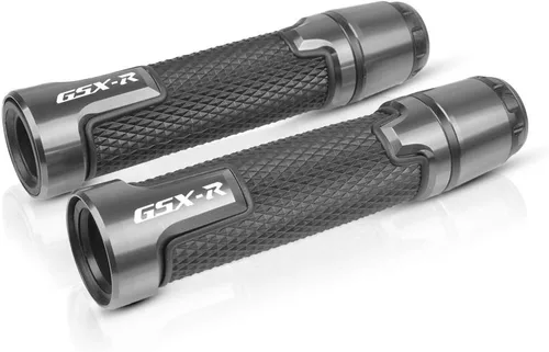 Vista 3 de 7/8 '' 0.866 in motocicleta CNC aluminio Powersports manillar Grips con extremos de agarre para Suzuki GSXR 125 250 300 600 750 1000 1300 titanio