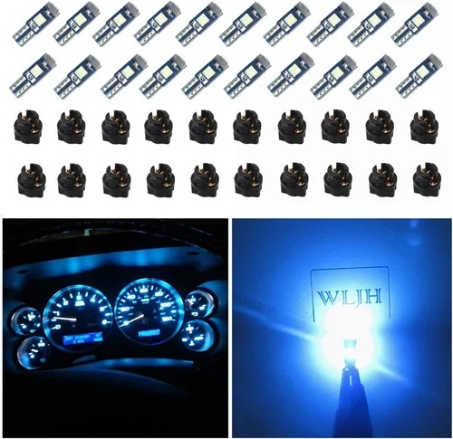 Vista 10 de WLJH 74 focos LED para salpicadero Mini T5 2721 27 37 286 cuña enchufe de giro PC74 para panel de instrumentos automotor, juego de luces indicadoras