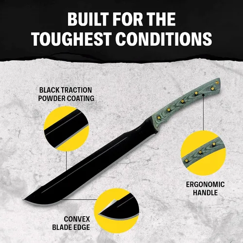 Vista 4 de Condor Tool & Knife Tactical Machete with Micarta Handle