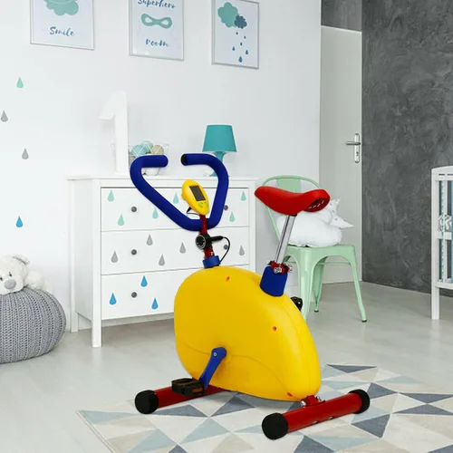 Vista 7 de Equipo de ejercicio de diversión y fitness para niños, bicicleta deportiva para interiores y exteriores, bicicleta estacionaria para niños, niñas