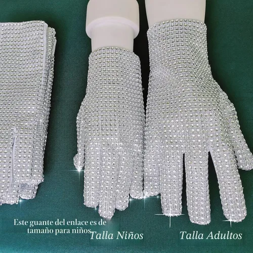 Vista 6 de Guante de esmoquin formal para disfraz de roca blanca Un par de guantes
