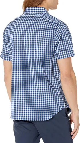 Vista 4 de Nautica Camisa de manga corta a cuadros Navtech para hombre