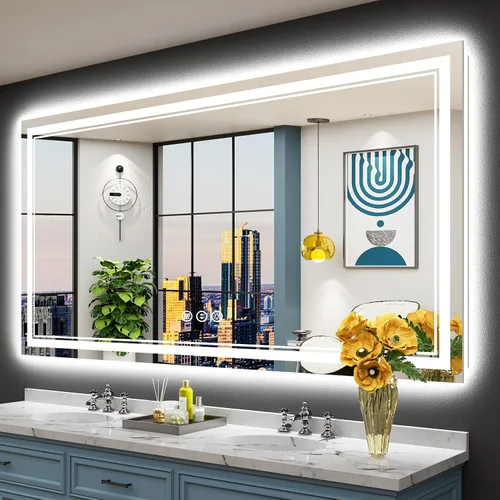 Vista 14 de 24x32 LED Bathroom Mirror, Backlit & Front Lit Lighted Mirror Retroiluminado+luz frontal