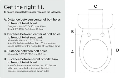Vista 10 de Brondell LT89 Asiento de inodoro eléctrico para bidé, se adapta a inodoros redondos, color blanco, control de brazo lateral, lavado con agua tibia