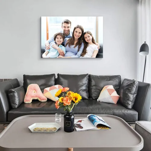Vista 4 de Signford, impresiones en lienzo a medida, póster personalizado de viaje, arte de pared con tus fotos en marco de madera