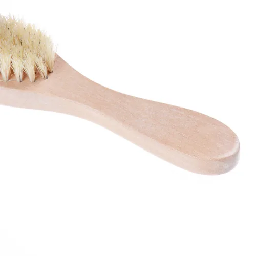 Vista 6 de Cepillo de limpieza facial para exfoliación facial, cepillo de cerdas naturales para cepillado en seco, juego de 3 unidades de limpieza de piel