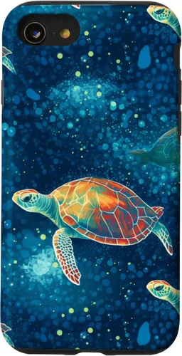 Vista 18 de iPhone 16 Magical Sea Turtles Case