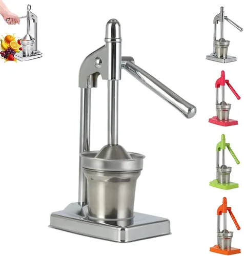 Vista 10 de Exprimidor manual de hierro fundido, exprimidor manual de hierro fundido resistente, máquina trituradora para jugo de naranja de limonada fresca