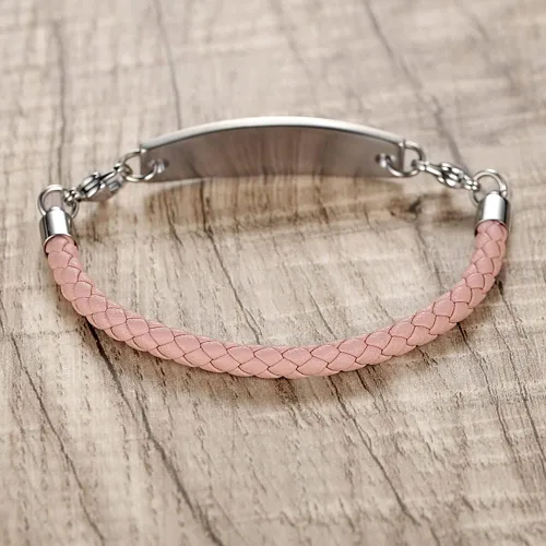 Vista 31 de LinnaLove Cadena intercambiable de acero inoxidable para pulseras de identificación de alerta médica para mujeres y hombres