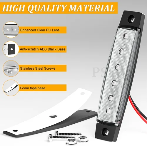Vista 5 de PSEQT Luces LED de navegación para barco, interior marino, tira de luz de cortesía, cubierta de popa, iluminación de cabina de 3.8 pulgadas, 6 LED