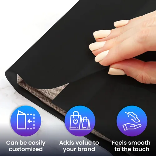Vista 4 de IDL Packaging SatinPack - Hojas de papel de seda negro de 24 x 36 pulgadas, paquete de 100, duraderas 20# (33 GSM), hechas en Estados Unidos, hojas