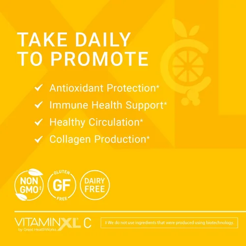 Vista 3 de OmegaXL Suplemento de apoyo articular, apoyo muscular natural (60 cápsulas blandas) y suplemento de vitamina C VitaminXL para apoyo antioxidante