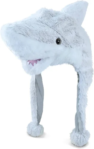 Vista 13 de Puzzled - Sombrero de mapache marrón de peluche - Sombrero súper suave y cálido con orejeras, gorro de invierno acogedor de forro polar para niños