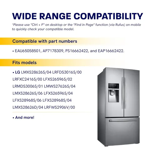 Vista 5 de [Actualizado 2026] Motor de ventilador de condensador de refrigerador EAU65058502 (4 pines CC 12 V) para LG LRMDS3006S LMWS27626S LFXS26596S