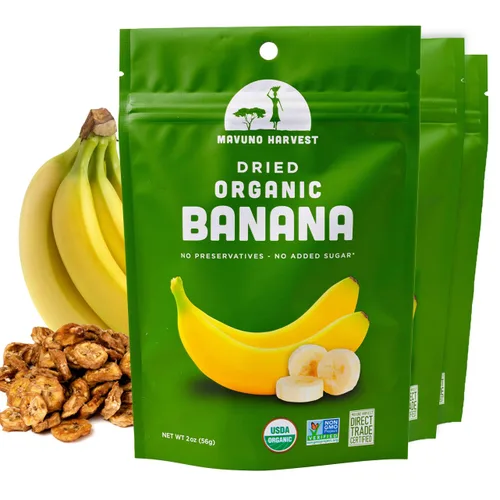 Vista 37 de Mavuno Harvest Paquete variado de frutas secas orgánicas, mango seco, papaya, piña, plátano, yaca y mezcla tropical, saludable, vegano, sin azúcar