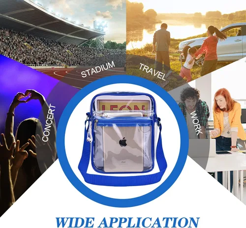 Vista 6 de USPECLARE Clear Purse Bag for Stadium Events Clear Messenger Bag for Men and Women
