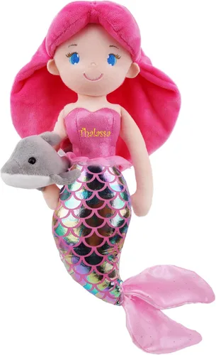 Vista 11 de June Garden 16.5" Sirena brillante Aurelia - Muñeca de felpa suave y brillante para regalo para niñas pequeñas