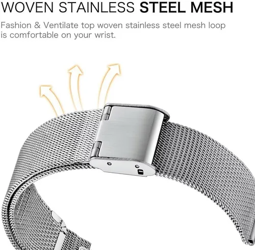 Vista 3 de Compatible con Xiaomi Redmi Band 2 Bandas, correa de repuesto de metal de acero inoxidable con marco de metal para Xiaomi Smart Band 8 Active