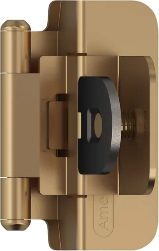 Vista 27 de Amerock Bisagra de gabinete doble desmontable Bisagra insertada de 3/8 pulgadas (10 mm) Bronce frotado con aceite Juego de 2 Bisagra
