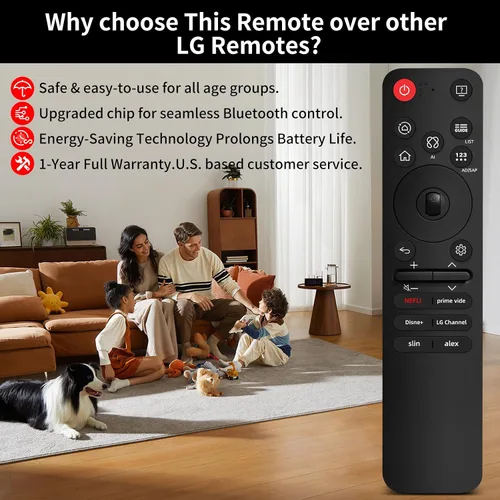 Vista 7 de Nuevo reemplazo MR25GA para control remoto LG TV para todos los televisores LG: OLED, QNED, UHD, LED, LCD (2019-2025), incluye AI, puntero y función