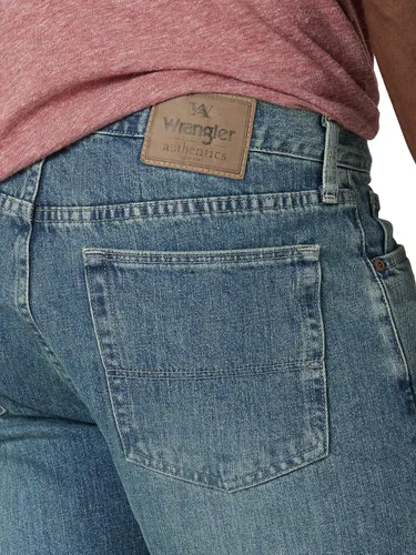 Vista 4 de Pantalón vaquero corto Wrangler Authentics para hombre, con ajuste holgado clásico, con cinco bolsillos