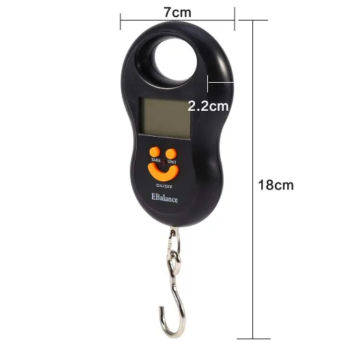 Vista 2 de Báscula de equipaje colgante, portátil de 110.2 lbs0.35 oz LCD digital colgante peso electrónico para equipaje de cocina postal