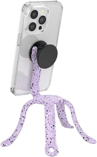 Vista 10 de PopSockets Soporte y soporte flexible para teléfono, soporte de trípode para teléfono, soporte universal para dispositivo - negro pequeño