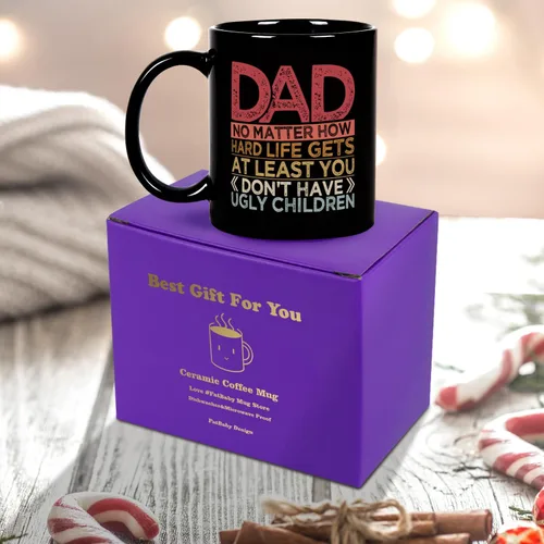 Vista 6 de Fatbaby Taza de café divertida para papá, cumpleaños humorístico, Día del Padre, Acción de Gracias, Navidad, regalos para papá, no tienes niños