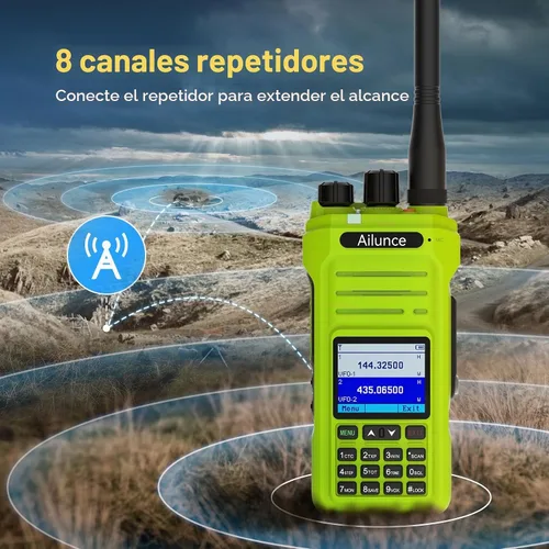 Vista 3 de Retevis Ailunce HA1G GMRS Radio de mano, radio de 2 vías con micrófono