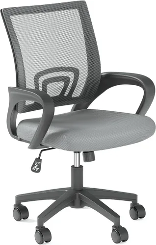 Vista 19 de OS MOTOR Silla de oficina en casa, silla de escritorio ergonómica de malla Negro