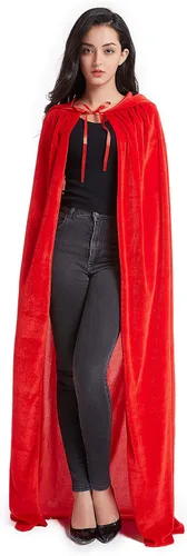 Vista 3 de Crizcape Unisex Halloween Costume Cape Hooded Velvet Cloak for Men and Womens